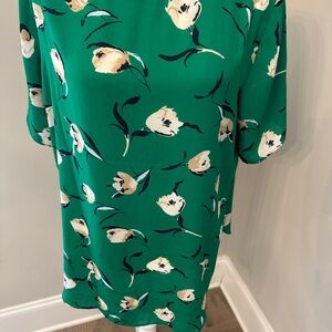 Banana Republic Green Floral Blouse